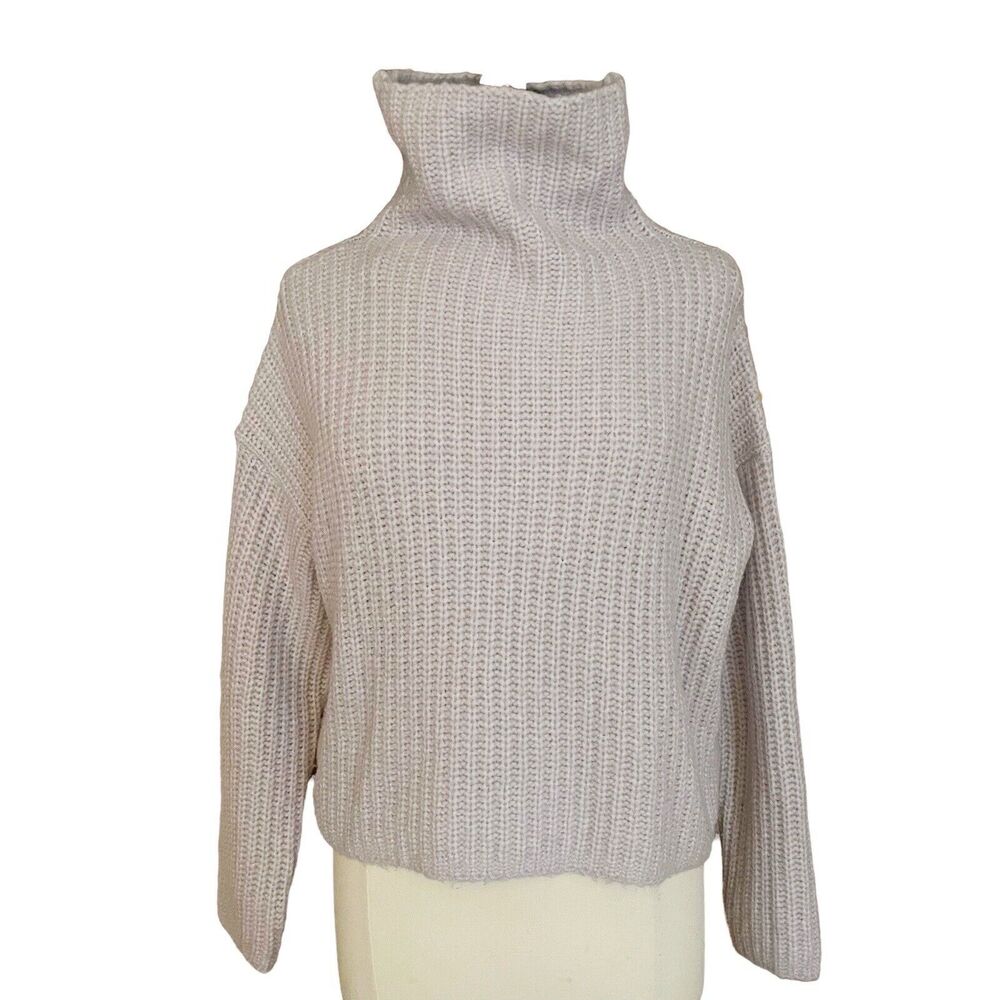 La Vie Rebecca Taylor Chunky Ribbed Knit Sweater Sz M Oversized Yak Wool Blend